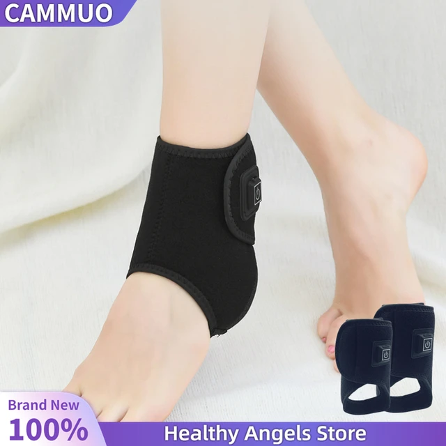 Ankle Protection Strap for Autumn and Winter Warmth Black Adjustable Heating Ankle Tendinitis Pain Relief Foot Sprain Treatment