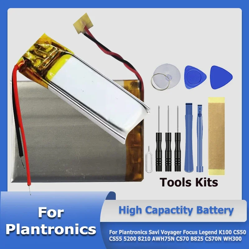 Xdou Pa-Pl003 Ahb403029 Batteria Per Plantronics Savi Voyager Focus Legend K100 Cs50 Cs55 5200 8210 Awh75N Cs70 B825 Cs70N Wh300
