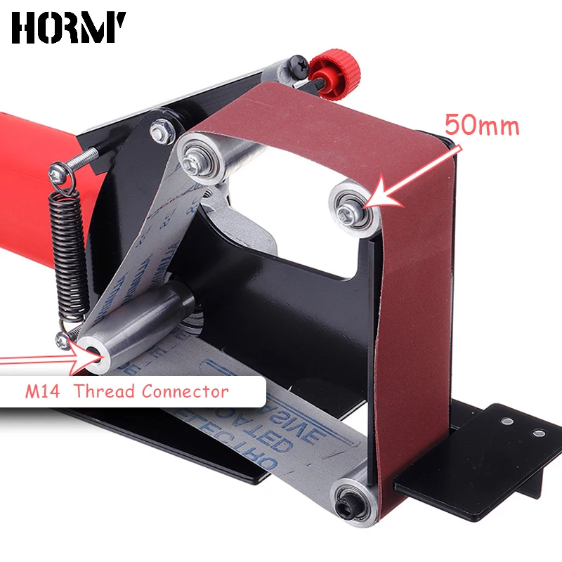 Smerigliatrice Angolare In Ferro Elettrico Smerigliatrice A Nastro Abrasivo Adattatore M14/M10 Cinghia Da 30Mm/50Mm Per Levigatrice Levigatrice Lucida