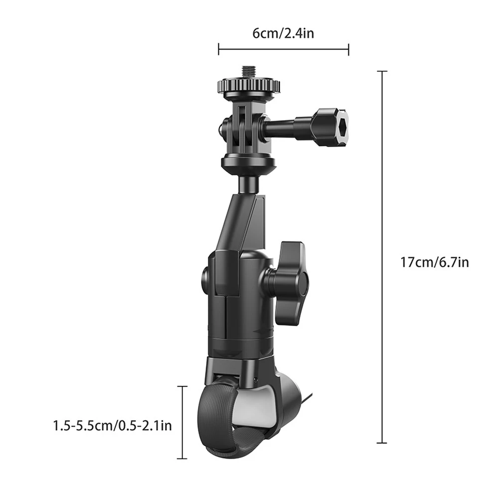 Support Moto Vélo Rotatif 360° pour Insta360 GoPro - Anti-Vibration