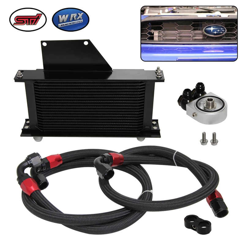 19 ROW AN10 BOLT ON Oil Cooler Kit Fits for Subaru Impreza WRX STI 2001