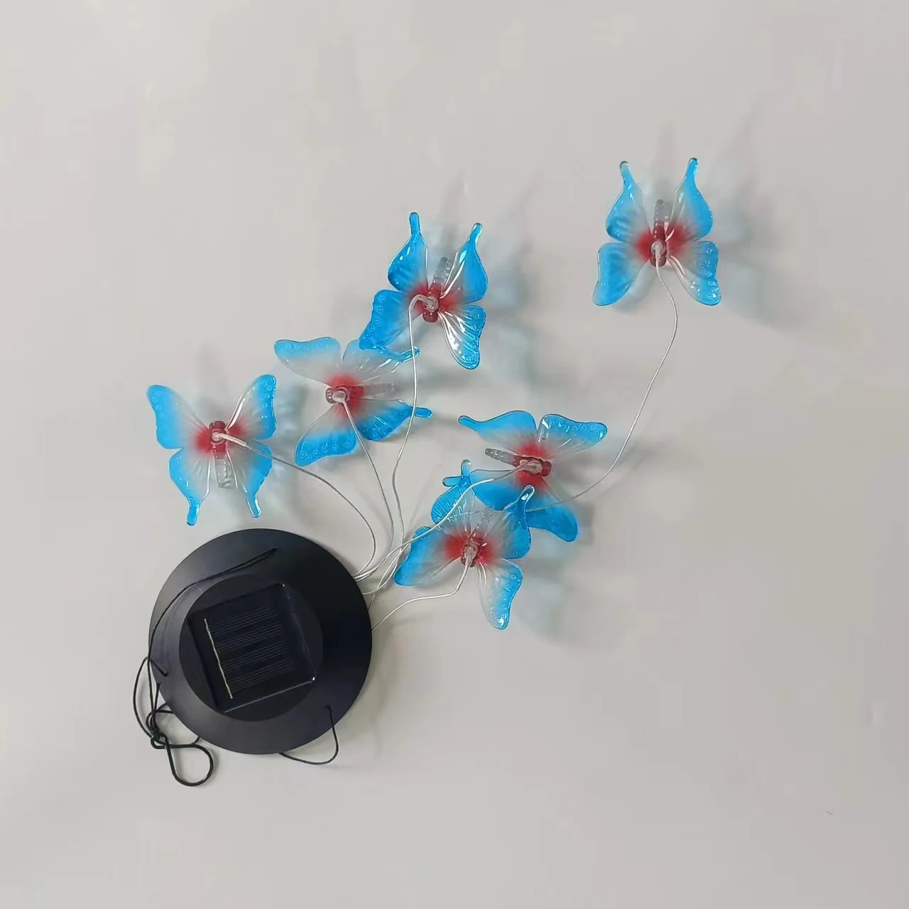 GANGES SA1 Piece 6LED 색상 변경 조명, 태양 나비, 야외 정원 장식 펜던트, 선물 바람 차임등