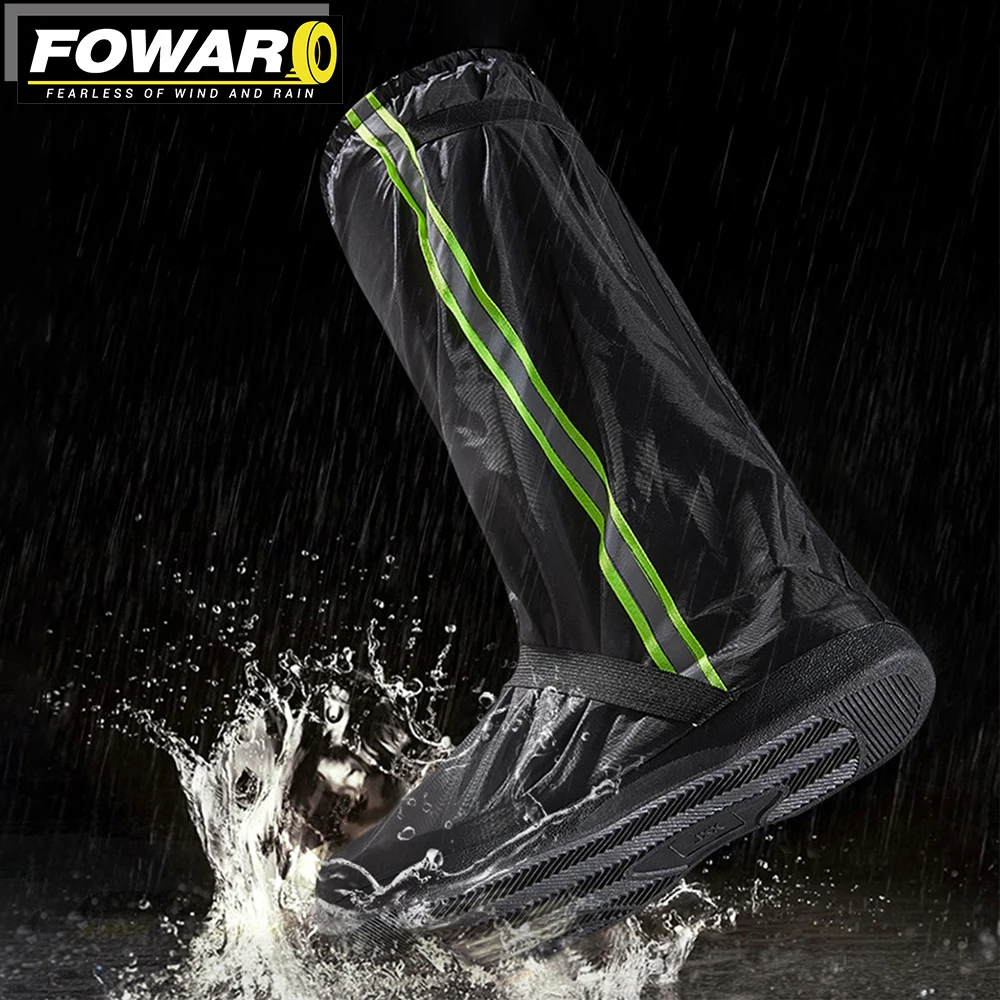 Motorcycle Wear-resistant High-tube Waterproof Rain Boot Cover Outdoor Travel Rain Shoe Covers Motocross Riding Sport M-3XL