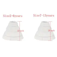 Mode blanc dentelle enfants jupe jupon anneau en acier réglable princesse jupe Tutu jupe 3 cerceaux mariage jupon enfants filles 2