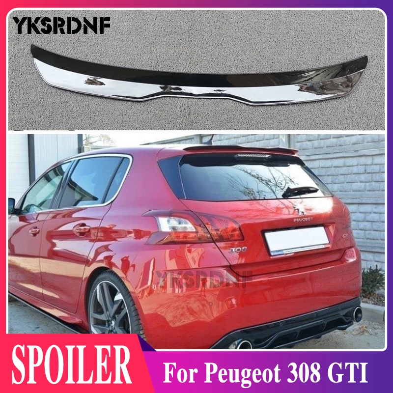 Yksrdnf Spoiler Per Labbro Sul Tetto Posteriore Per Peugeot 308 Gti 2015 - 2020 Universal Hatchback 308 Spoiler Abs Plastica Car Tail Wing