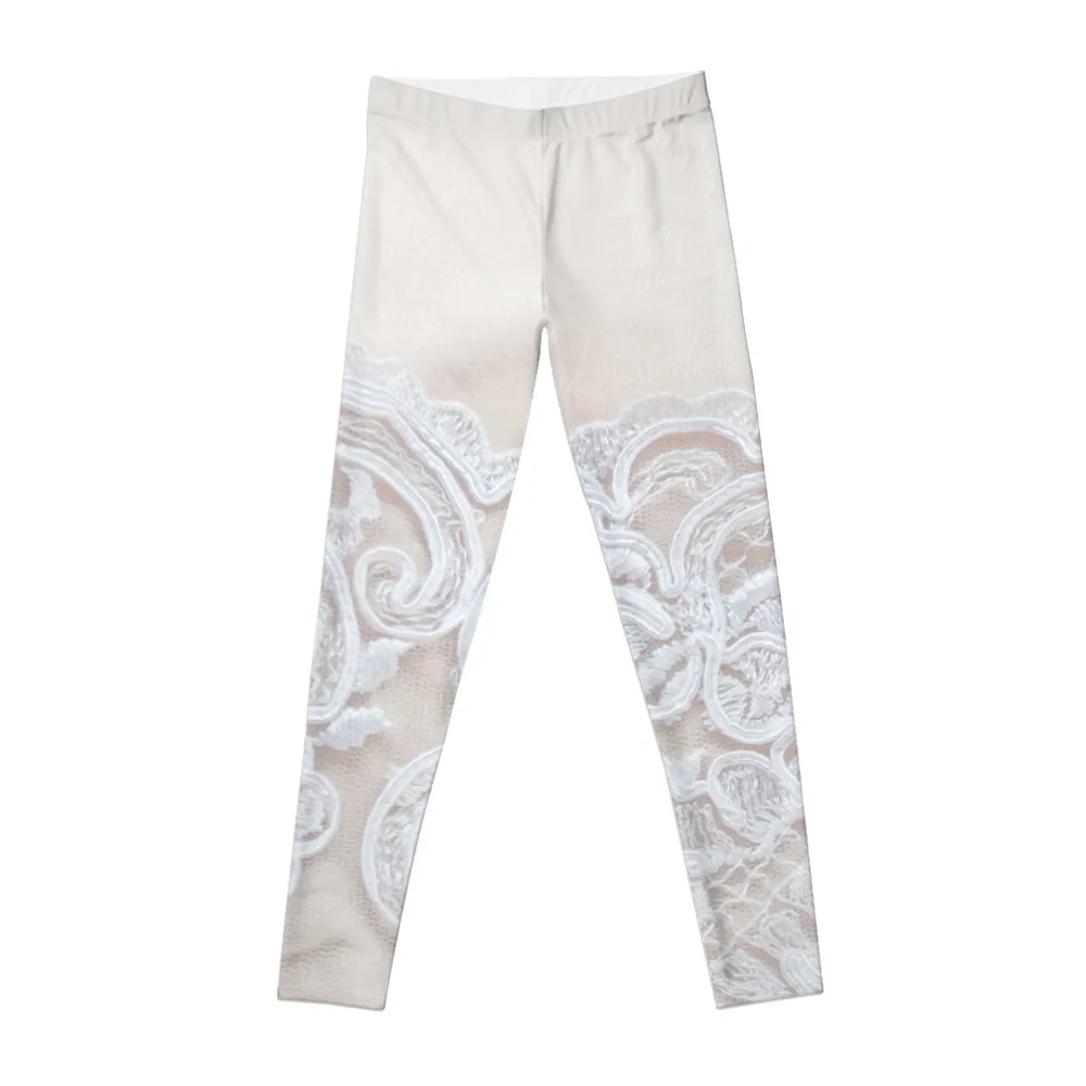 

White wedding lace Leggings Training pants Female legging pants Fitness's gym clothes exercise clothing for Womens Leggings