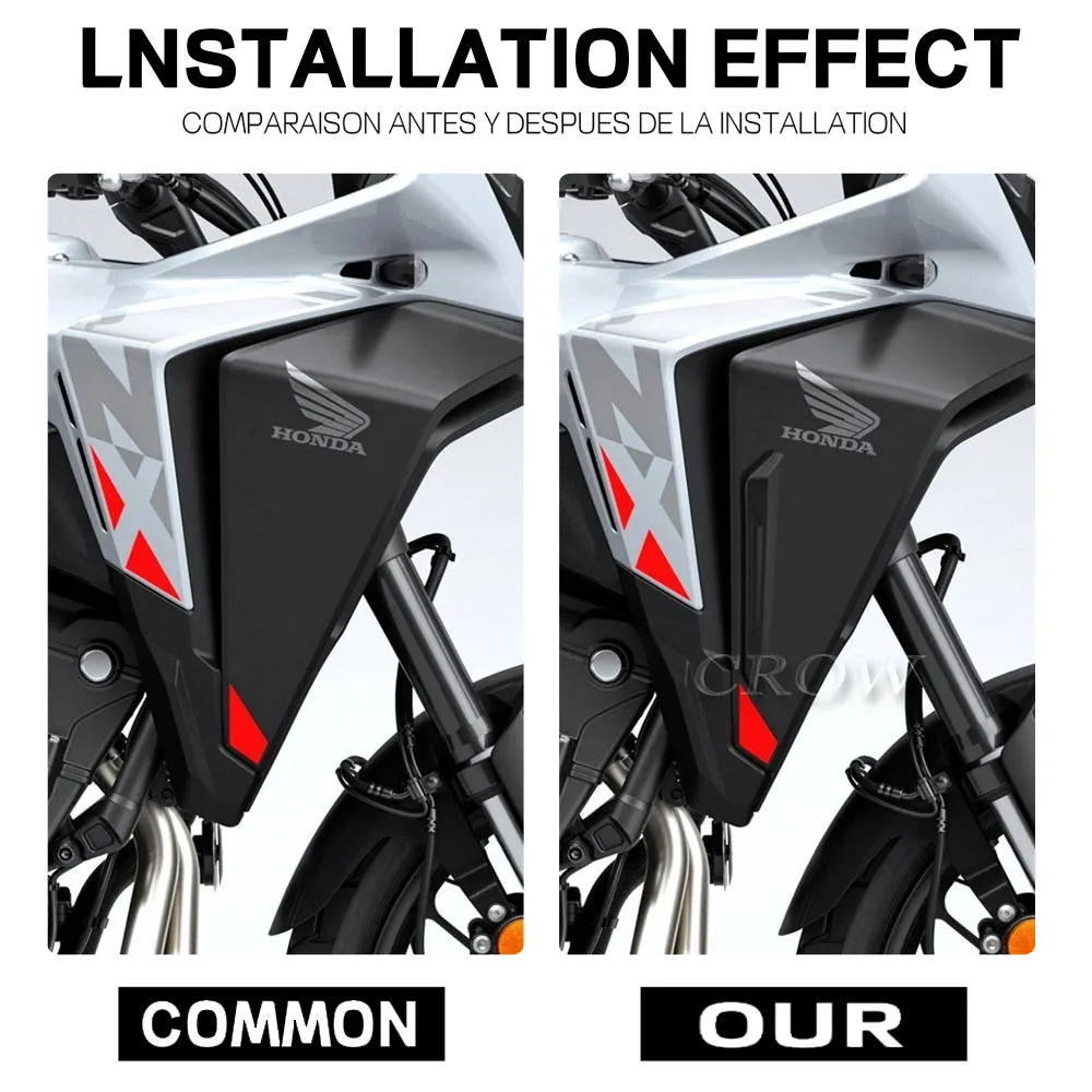 Couvercle De Calandre De Radiateur Pour Moto NX500 / NX400 (2024) – Protection En Aluminium, Noir Ou Argent - 10