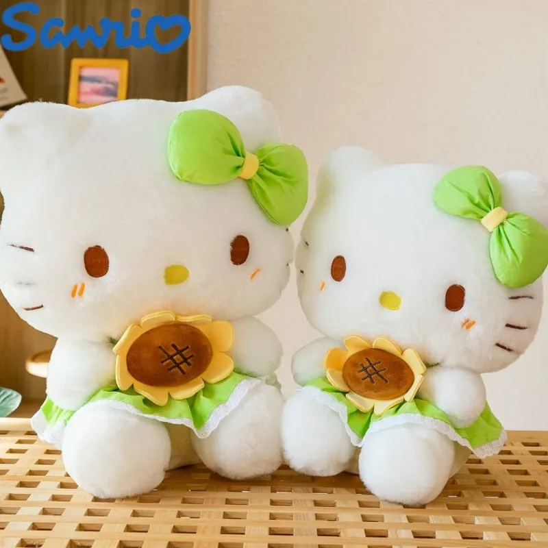 

Sanrio Anime Sunflower Hello Kitty Plush Doll Pillow Cute Doll Kawaii Plush Toy New Girl Heart Cartoon Holiday Birthday Gift