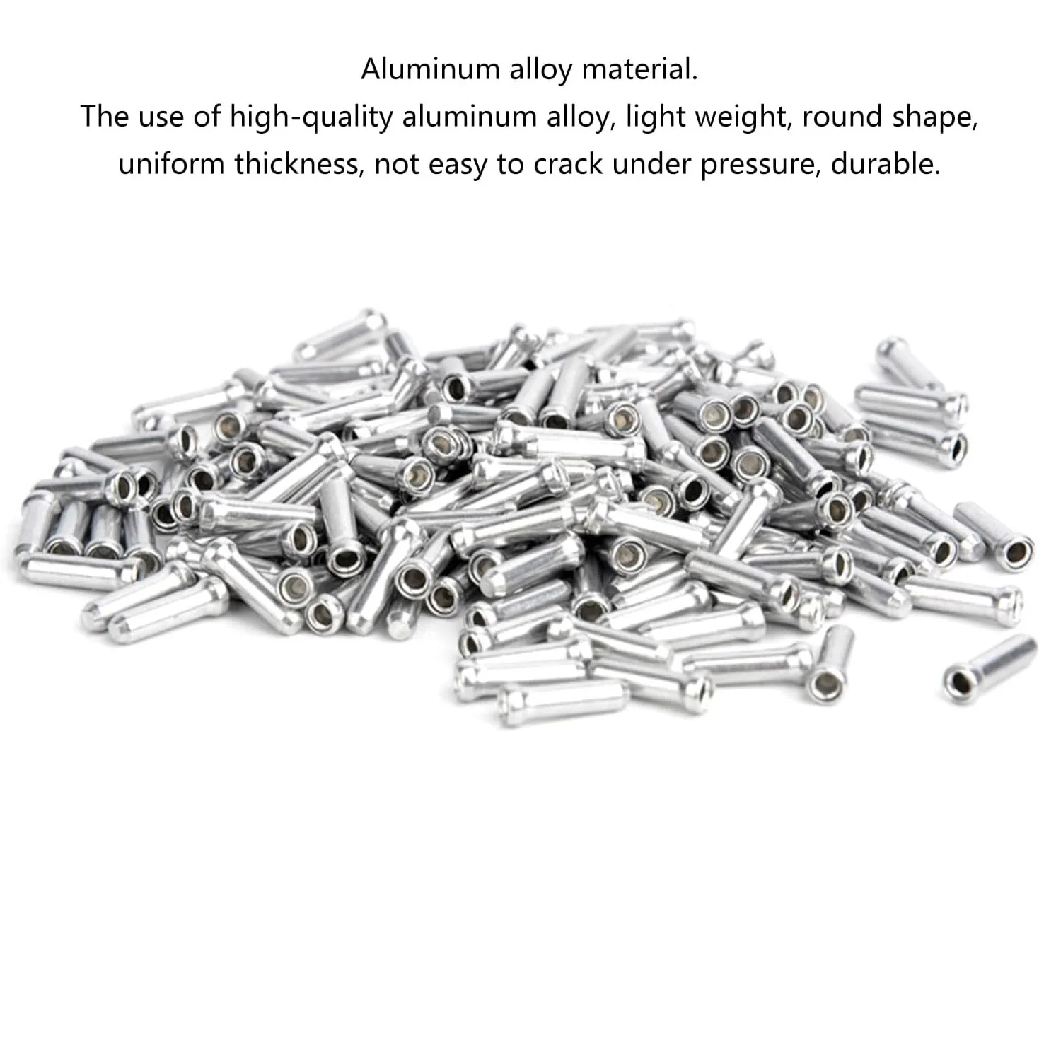 Aluminum Alloy MTB Bike Bicycle Brake Cable Tips Brake Shifter Inner Cable Tips Wire End Cap Crimps 100/200/300 pcs