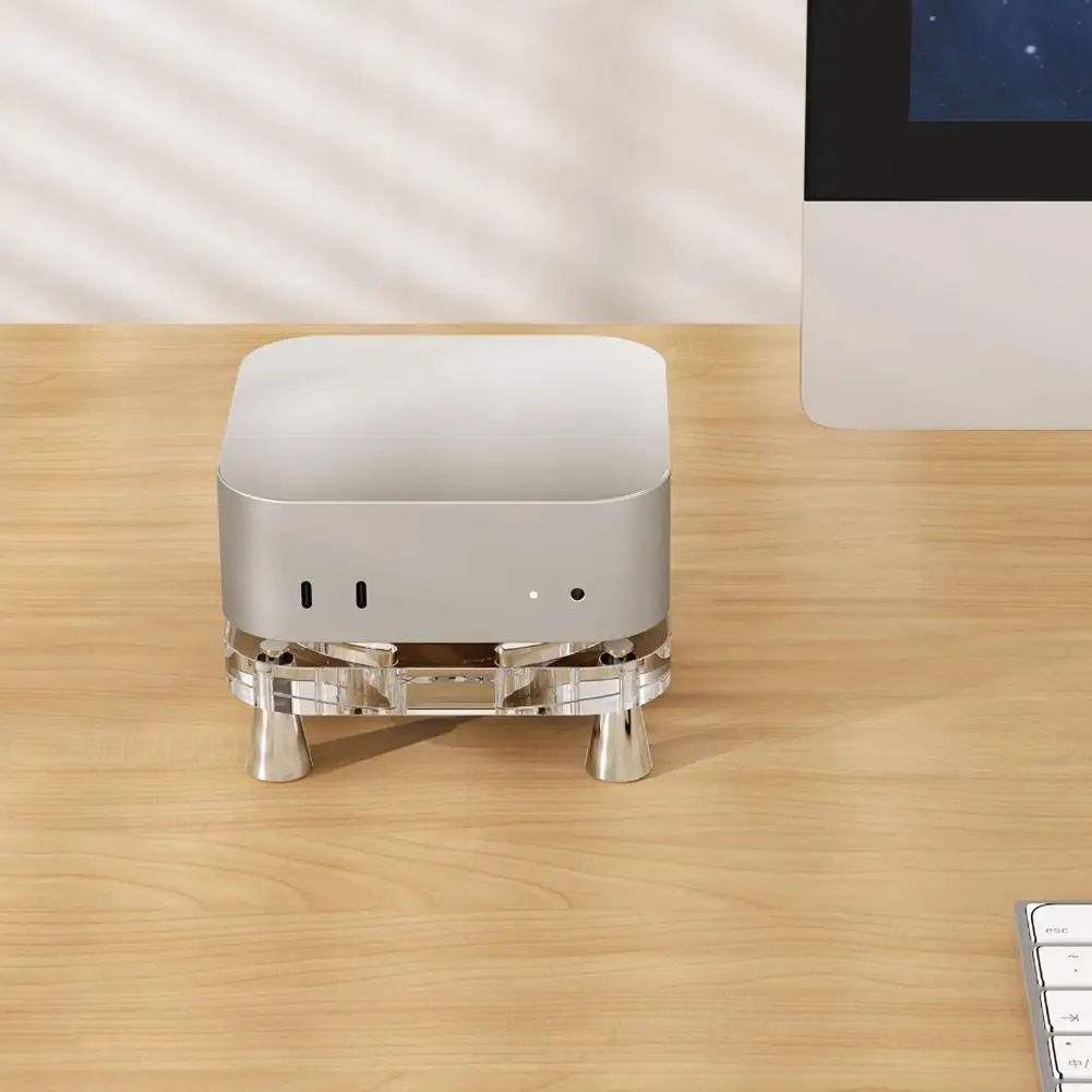 For Mac Mini M4 M4 Pro Stand Transparent Stand Ventilation Heat Dissipation Cooling Mount Desktop Holder Accessories