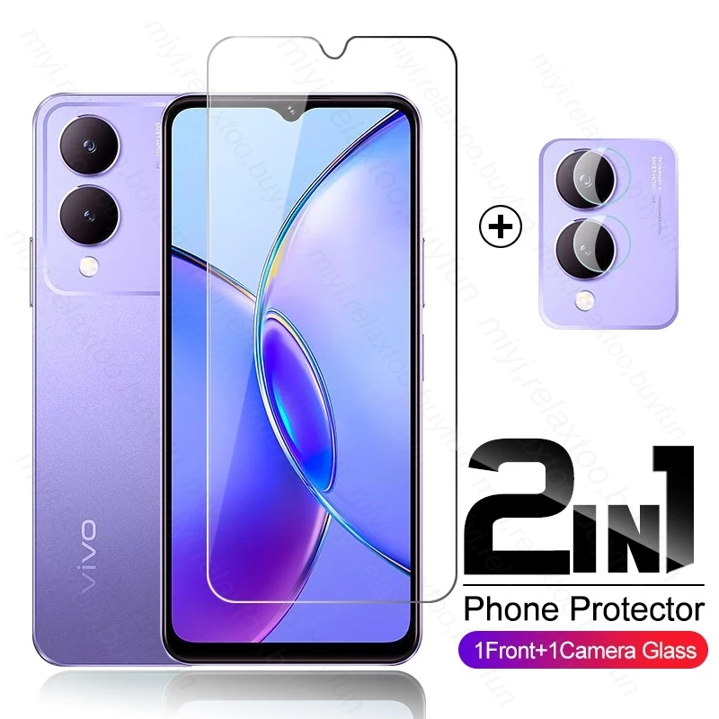 

Защитное стекло для объектива камеры 2 в 1, закаленное стекло для vivoY17s vivo Y17s Y 17 s 17 s 4G 2023 V2310 6,56 дюйма, Защитная пленка для телефона