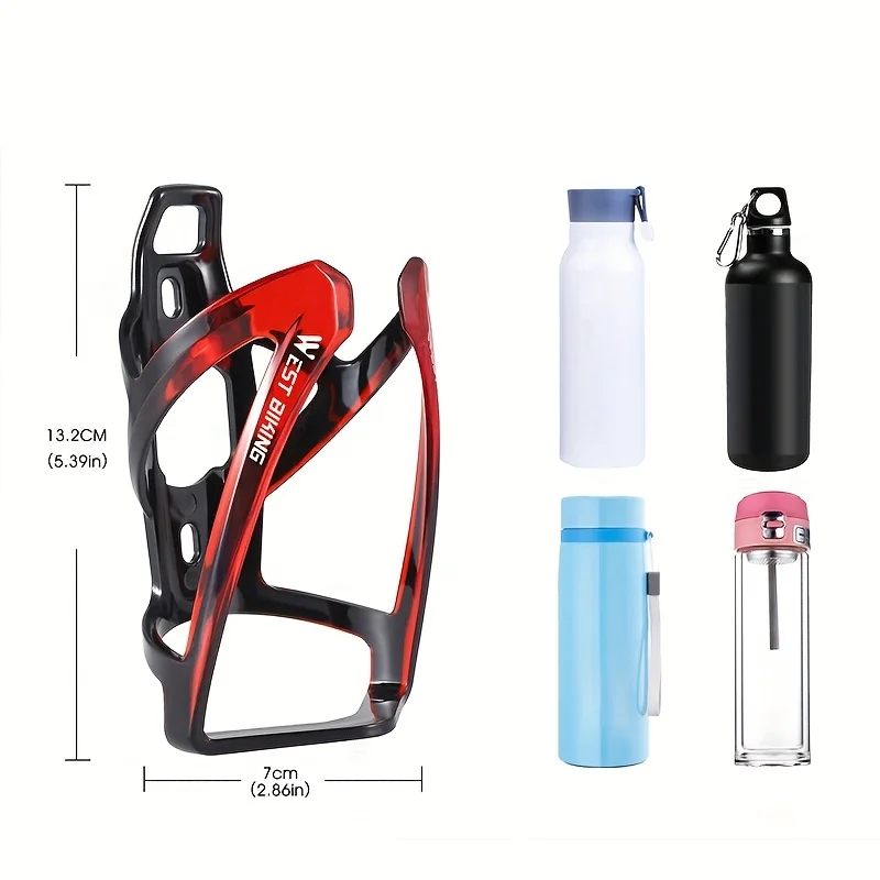 1개 WEST BIKING 초경량 자전거 물병 케이지 - 안전한 장착 시스템이 있는 자전거 물병 홀더, 빠른 설치 랙