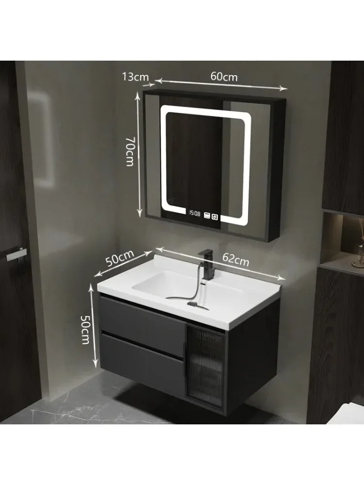 n Simple Bathroom Cabinets Wall-mounted Smart Fog Removal Storage Mirror Cabinets Luxury Home Furniture Mueble Lavabo FYBC