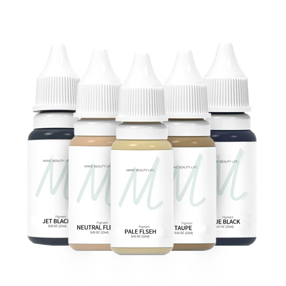 Mast Tattoo 0.41oz/12ml 5 Color SMP Ink Eyeliner Color Adjust Microblading Pigment Kit For Makeup Permanent Tattoo Supply Set