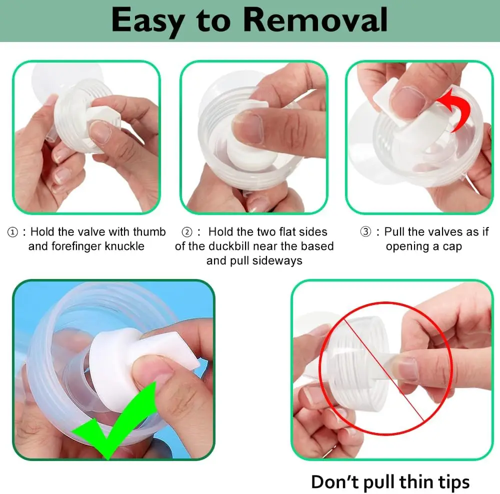 Flange Pump Parts Compatible Spectra S1 S2 9 Breast Pumps Replacement,Include Flange Backflow Protector Membrane Duckbill Valve 6