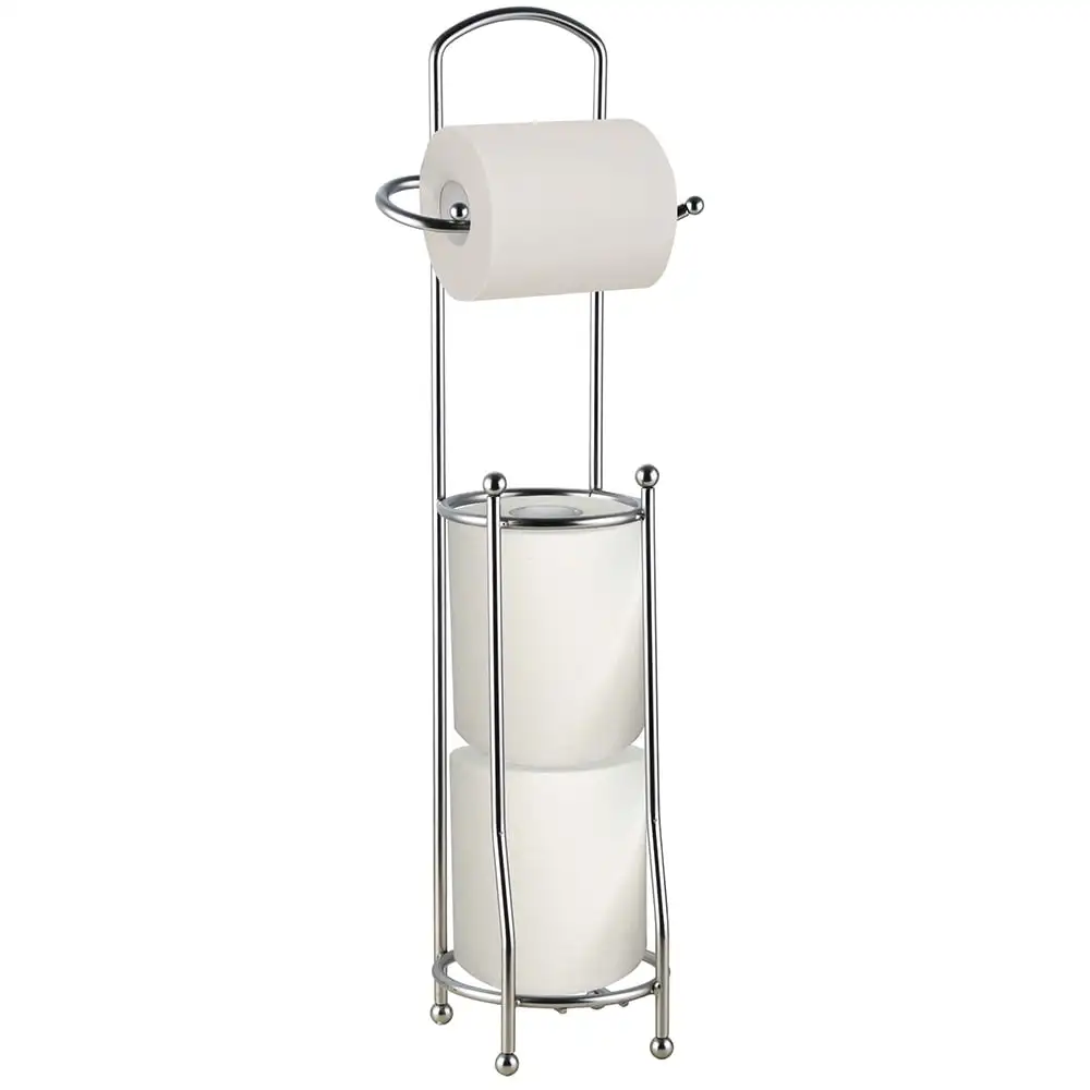 

Home Basics Satin Nickel Bath Tissue Organizer
