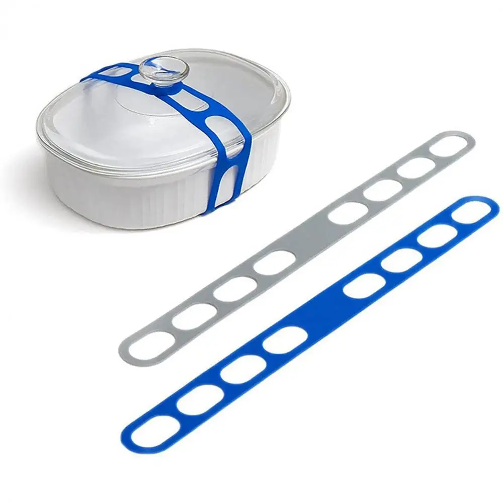 1PCS Reusable Silicone Elastic Band Universal Pot Lid Strap Holder With Lunch Box Strap Elastic Band