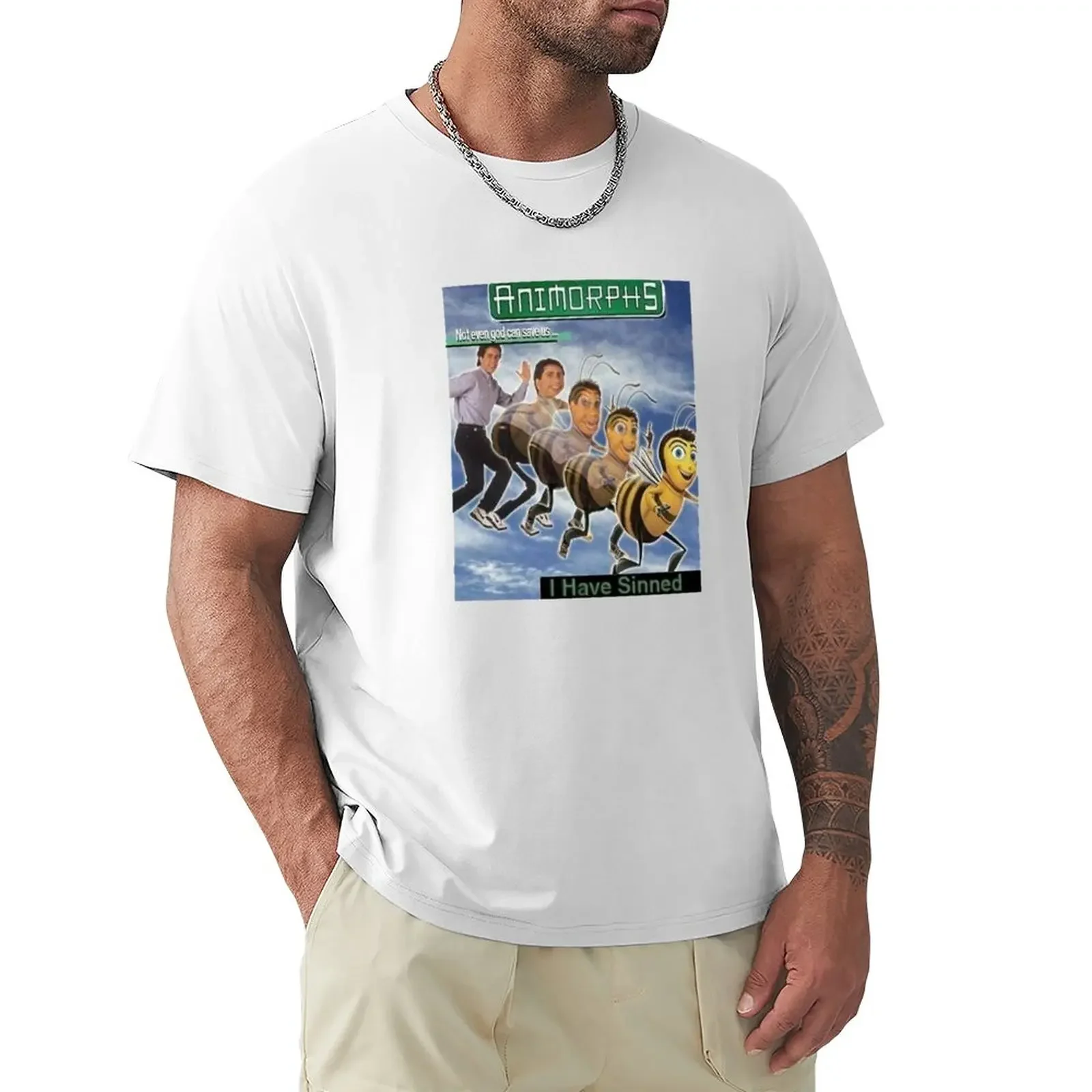 

Animorphs meme T-Shirt korean fashion Short t-shirt Men's cotton t-shirt