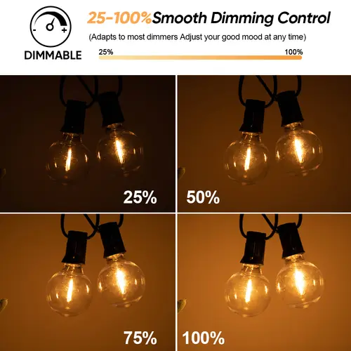 G40 Outdoor Solar String Light Garland LED Solar String Lights 24V Globe Waterproof Hanging Lights for Garden Backyard Cafe - Image 4