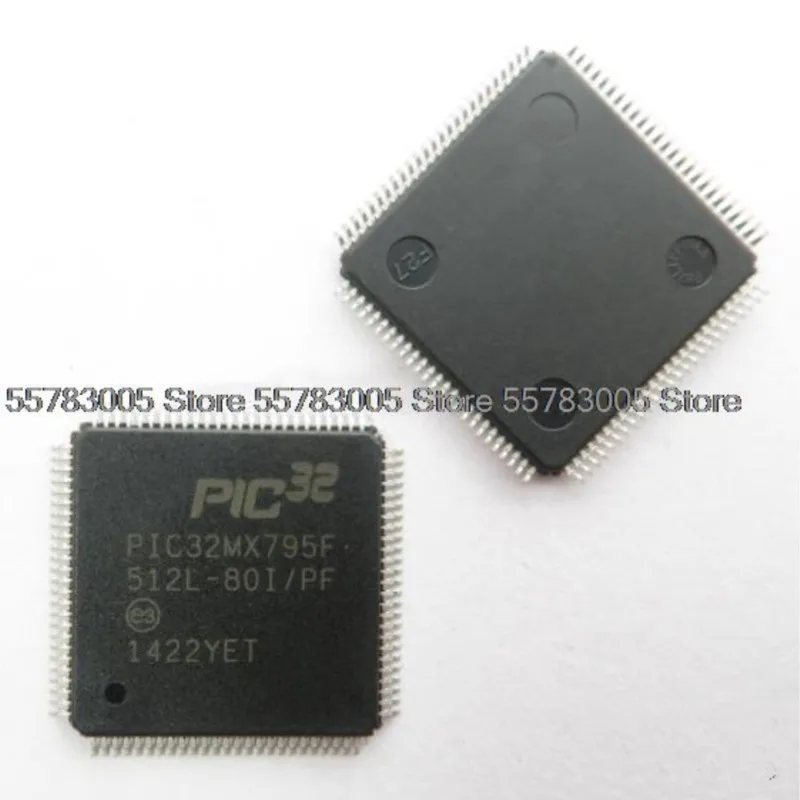 

2PCS New PIC32MX795F512L-80I/PF TQFP100 Microcontroller IC chip