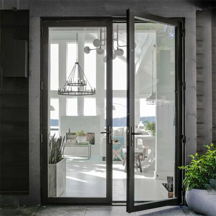 Folding Door Service Modern Apartment Exterior Balcony Aluminum Casement Doors French Tempered Glazed Door