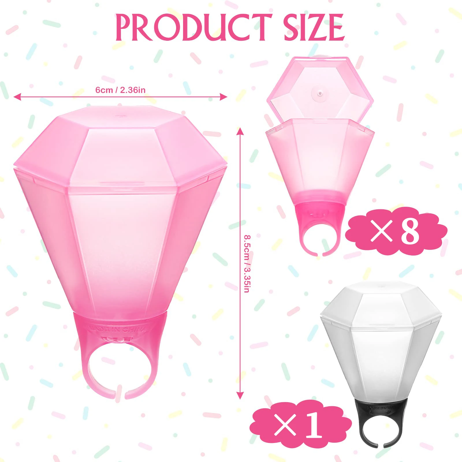 Plastic Wedding Ring Shot Glass Diamond Ring Shot Bachelorette Finger Cups 12pcs for Wedding Bridal Shower Party Favors wedding shot glasses
