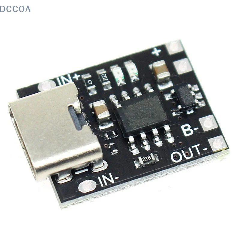보호 보드가있는 1Pcs 충전기 모듈 Type-C 1A 3.7V4.2V 초소형 리튬 배터리 충전 보드