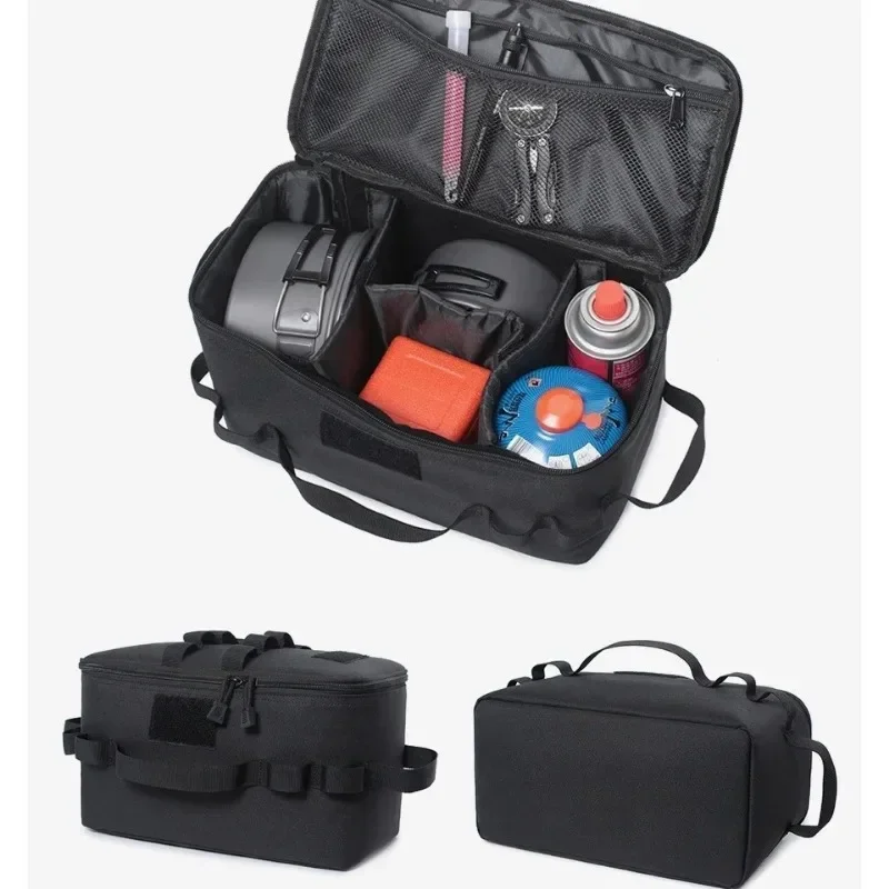 Outdoor Camping Gas Tank Storage Bag Large Capacity Ground Nail Tool Bag Gas Canister Picnic Cookware Utensils Kit