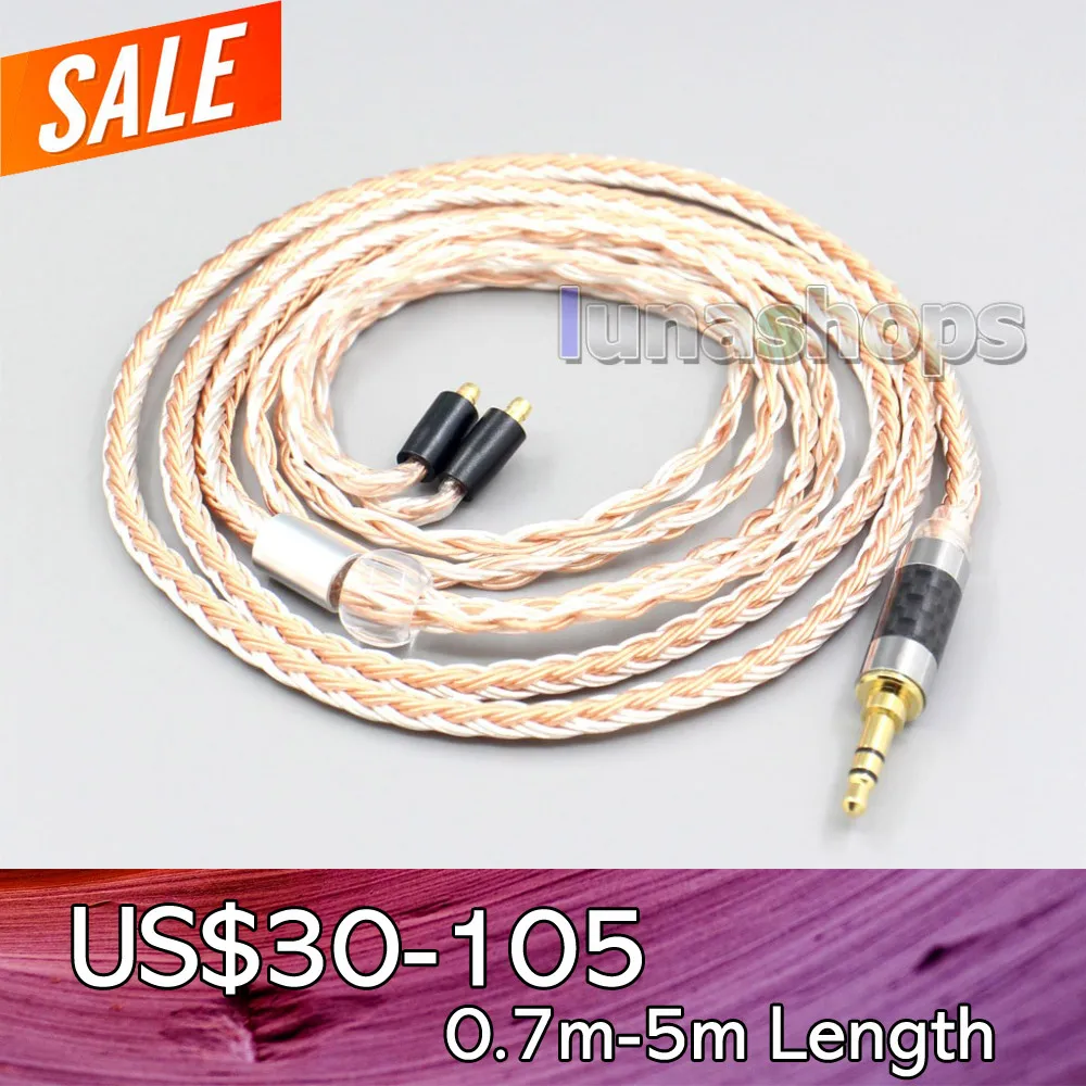 

LN007025 16 Core OCC Silver Plated Mixed Headphone Earphone Cable For Acoustune HS 1695Ti 1655CU 1695Ti 1670SS