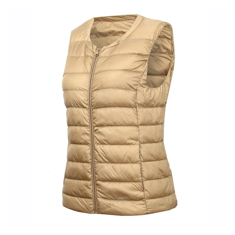 7XL 8XL Large Size Waistcoat Women's Warm Vest Ultra Light Down Vest Women Portable Sleeveless Winter Warm Liner