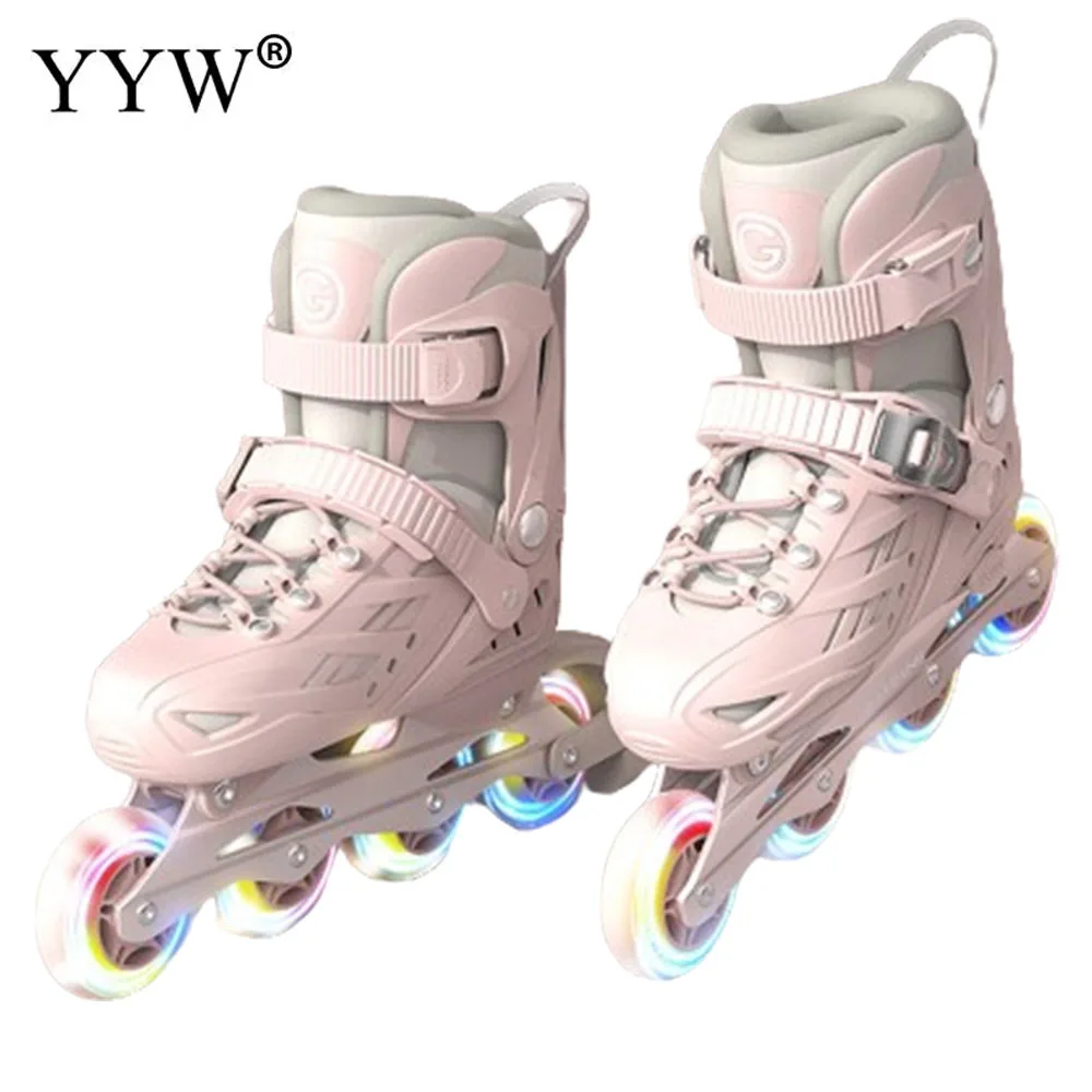 ​Professional Inline Roller Skates Woman Man Kids Speed Skate Shoes Outdoor Speed Skating 4 Wheels Sneaker Free Style Sneakers