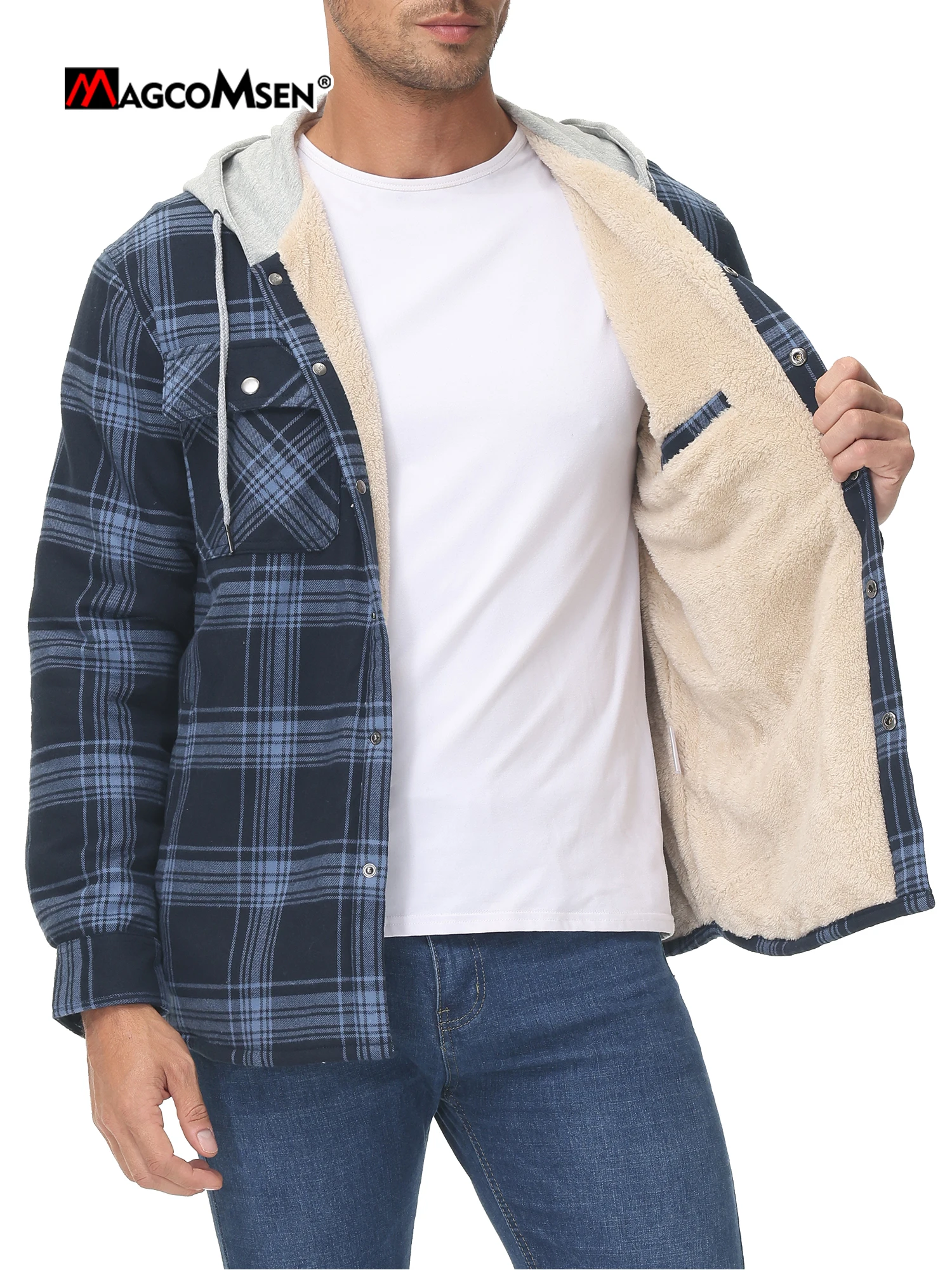 MAGCOMSEN Men's Flannel Jacket