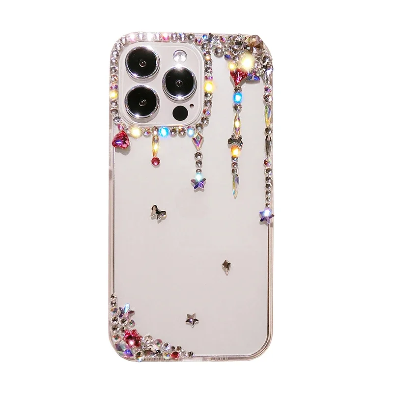 Fashion Rhinestone Phone Case For Samsung Galaxy S24 S25 Plus S21 FE S22 23Ultra Note20 10 Glitter Luxury Diamond Bling Cover