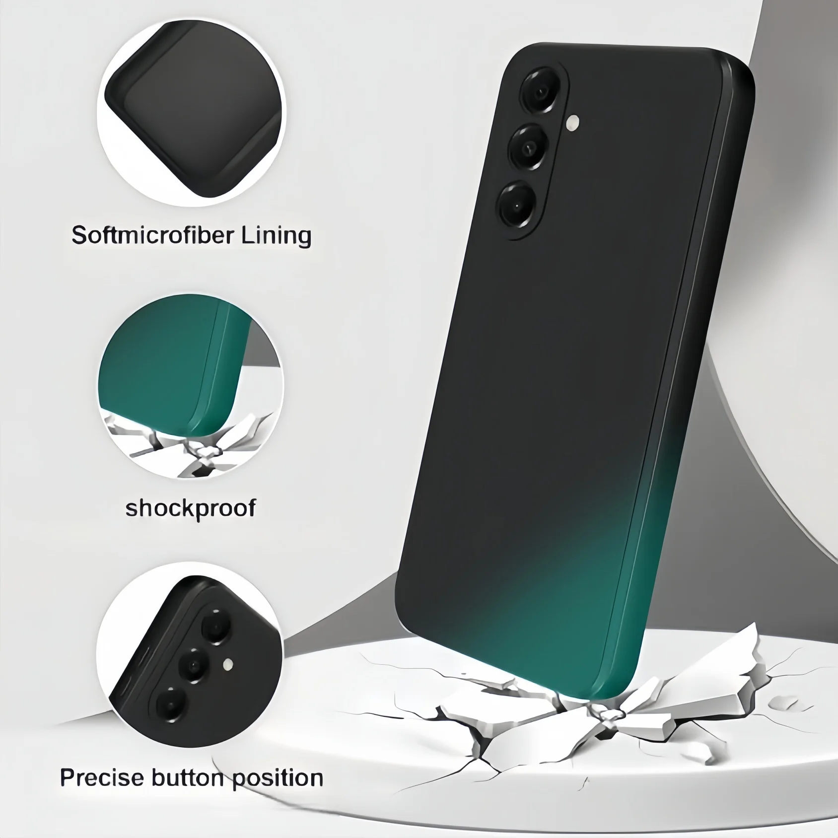Noble Fashion Shockproof Protective Liquid Silicone Case - Solid Color Design