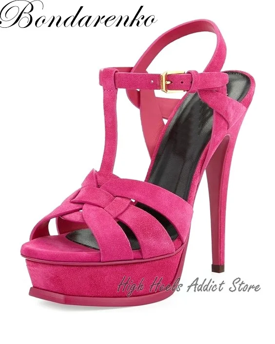 

Weave T Strap Platform Sandals Women Peep Toe Corium Customized Colors Patent Leather Ankle Strap High Gladiator Sandals 2022