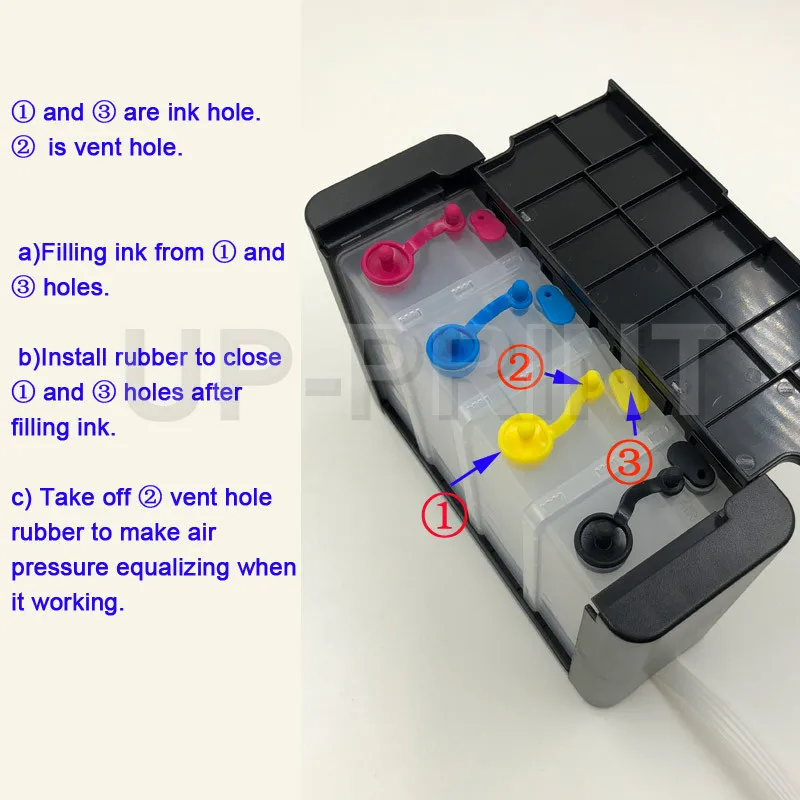 UP 1set chipless T312 T314 T378 T478 XP-15000 CISS Ink System Without Chip compatible For Epson XP-15000 XP 15000 Printer