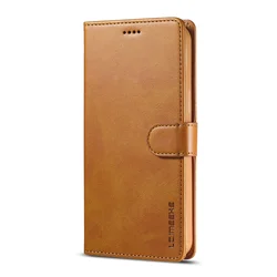 Leather Flip Wallet Phone Case with Card Holder - Redmi Note 12R Pro (Yellow)