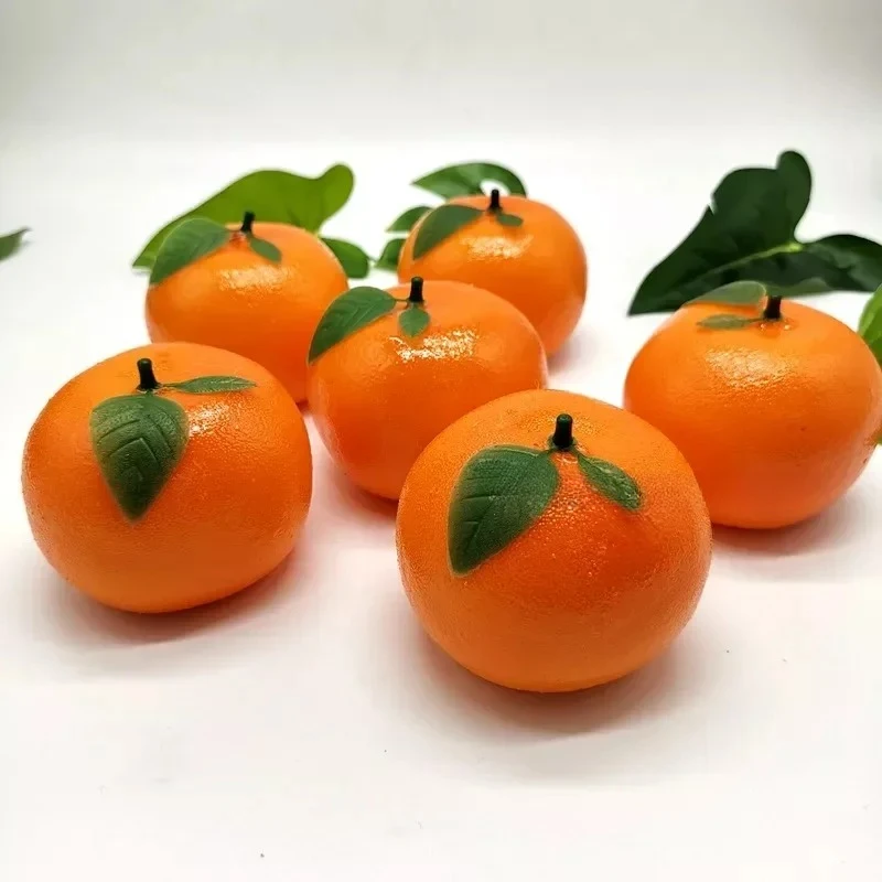 15-Piece Realistic Fake Orange Set - Artificial Miniature Fruit For Dollhouse & Kitchen Decor - View #11
