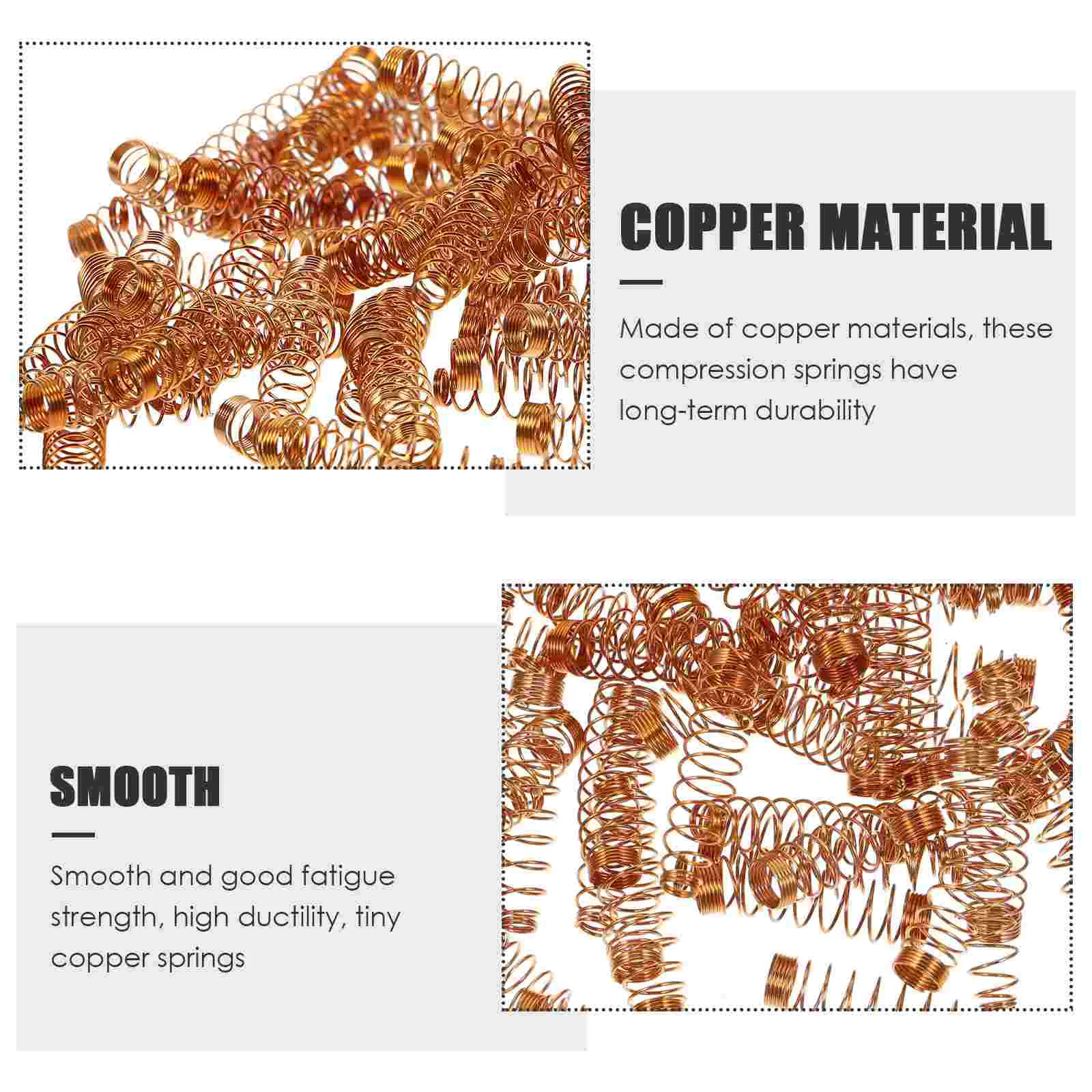 90 Pcs Crafts Tools Mini Spring Extension Compression Springs Heavy Duty Copper Metal Kit for