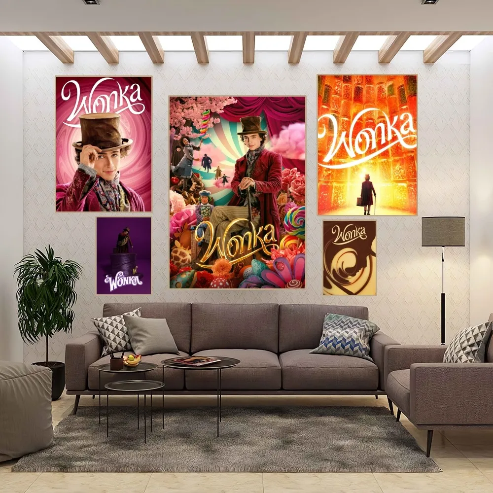 W-Wonka New Moive Poster Home Room Decor Estetica Art Wall Painting Stickers