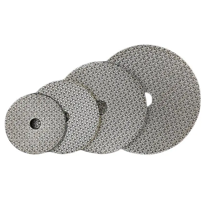 50/80/100/125/150mm Galvanisierte Polierpads Handpolierpad Schleifpads Schleifscheibe für Glas, Granit, Marmor