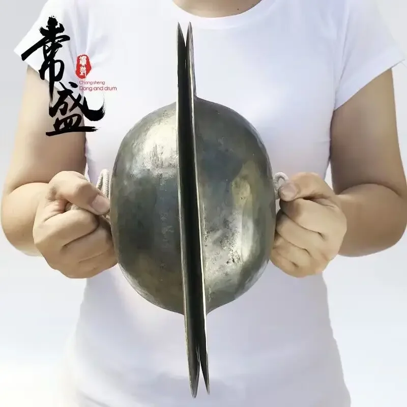 Bronze Handmade Cymbals Gong Band Rhythm Percussion Musical Instrument Cymbal Musical Instrument Traditional Chinese Gong Band