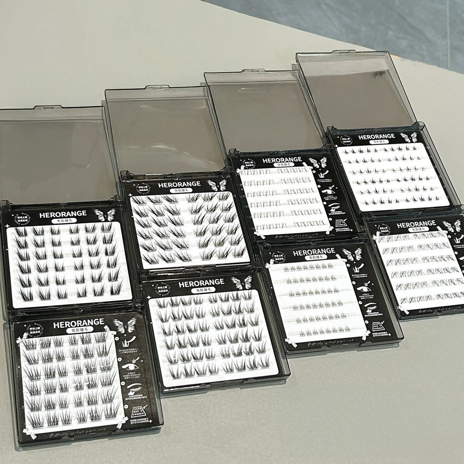 Description Picture 4 of itemNo Need Glue False Eyelashes Self-adhesive Upper/Lower Fluffy Eyelash Extension DIY Anime Manga Cluster Eyelash for Daily Makeup