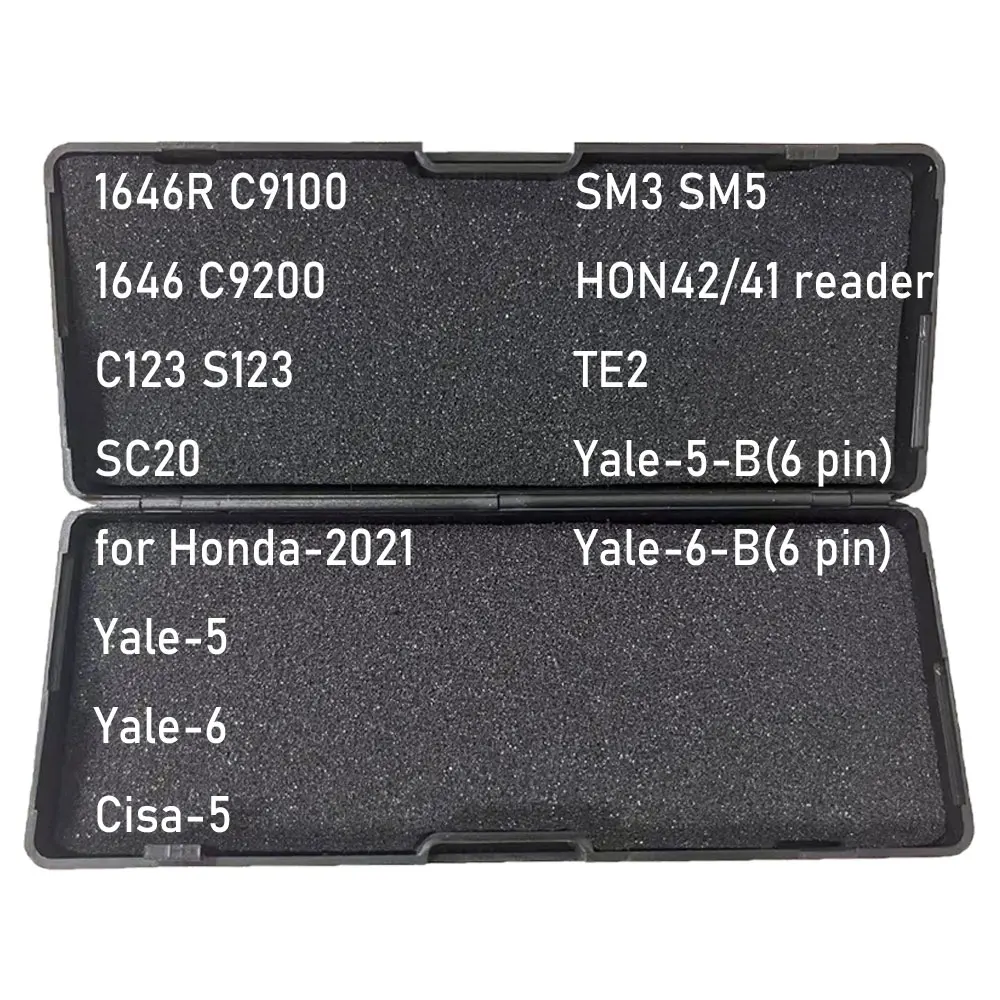 

new 2in1 Lishi Tool 2 in 1 TE2 SM3 SM5 1646R/C9100 1626/C9200 C123/S123 SC20 Yale-5 Yale-6 Cisa-5 Honda-2021 locksmith tool