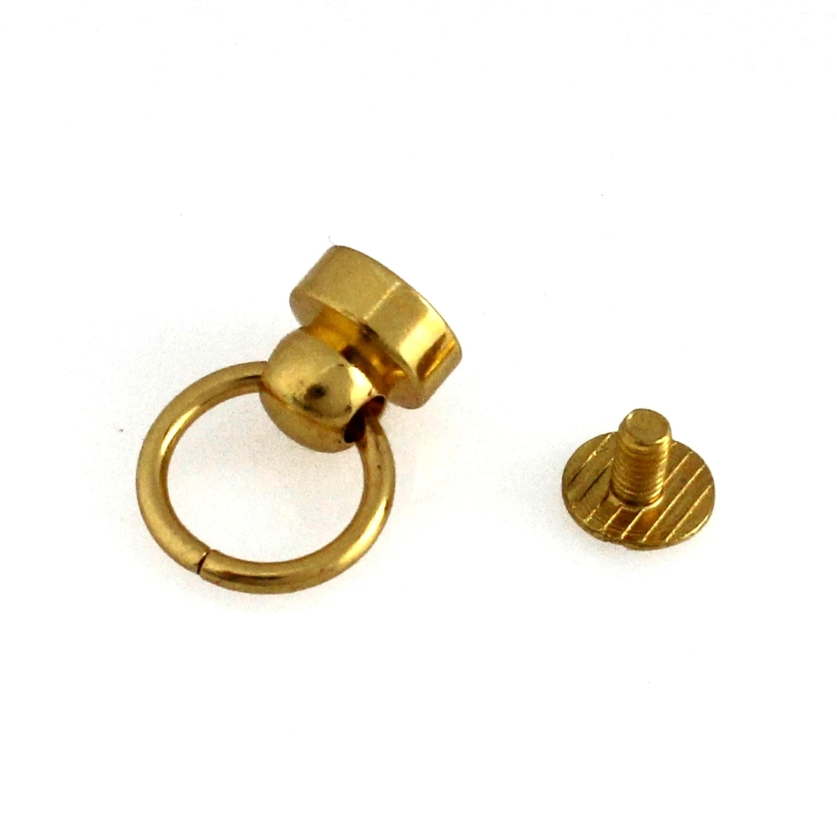 10 Stück Messing-Kugelbolzen mit O-Ring, Schraubverschluss, Nieten, Knopfverschluss und O-Ring für Bekleidung, Lederhandwerk, Gürtel, Geldbörsen-Dekoration – Detail 9