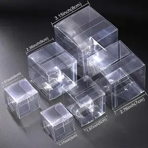 30pcs 4*4*4cm Clear Plastic Pvc Boxes Packaging For  Giftchocolatecandycosmeticcakecrafts Display Package Transparent Box - Gift  Boxes & Bags - AliExpress