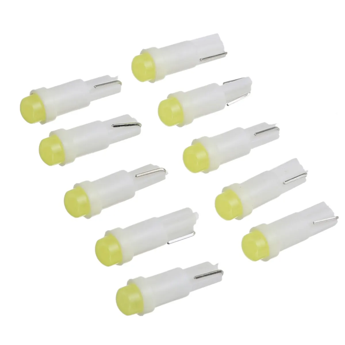 10pcs T5 led SMD 5050 Auto LED Lamp 12V Car Dashboard Instrument Light Bulb White
