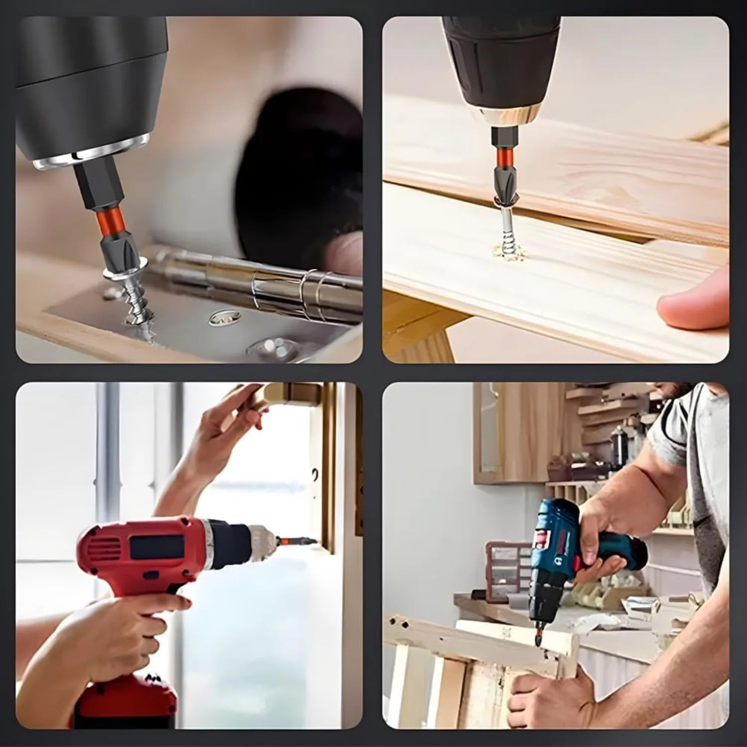 New High-Hardness Anti-Impact and Anti-Slip Cross Electric Batting Head Set with Strong Magnetic Hand Drill