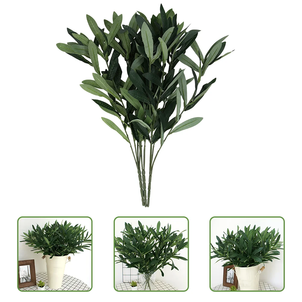 

3 Pcs Artificial Olive Leaf Simulated Greenery Decors Faux Branch Wedding Decorations Tables Plants Adorn Fake