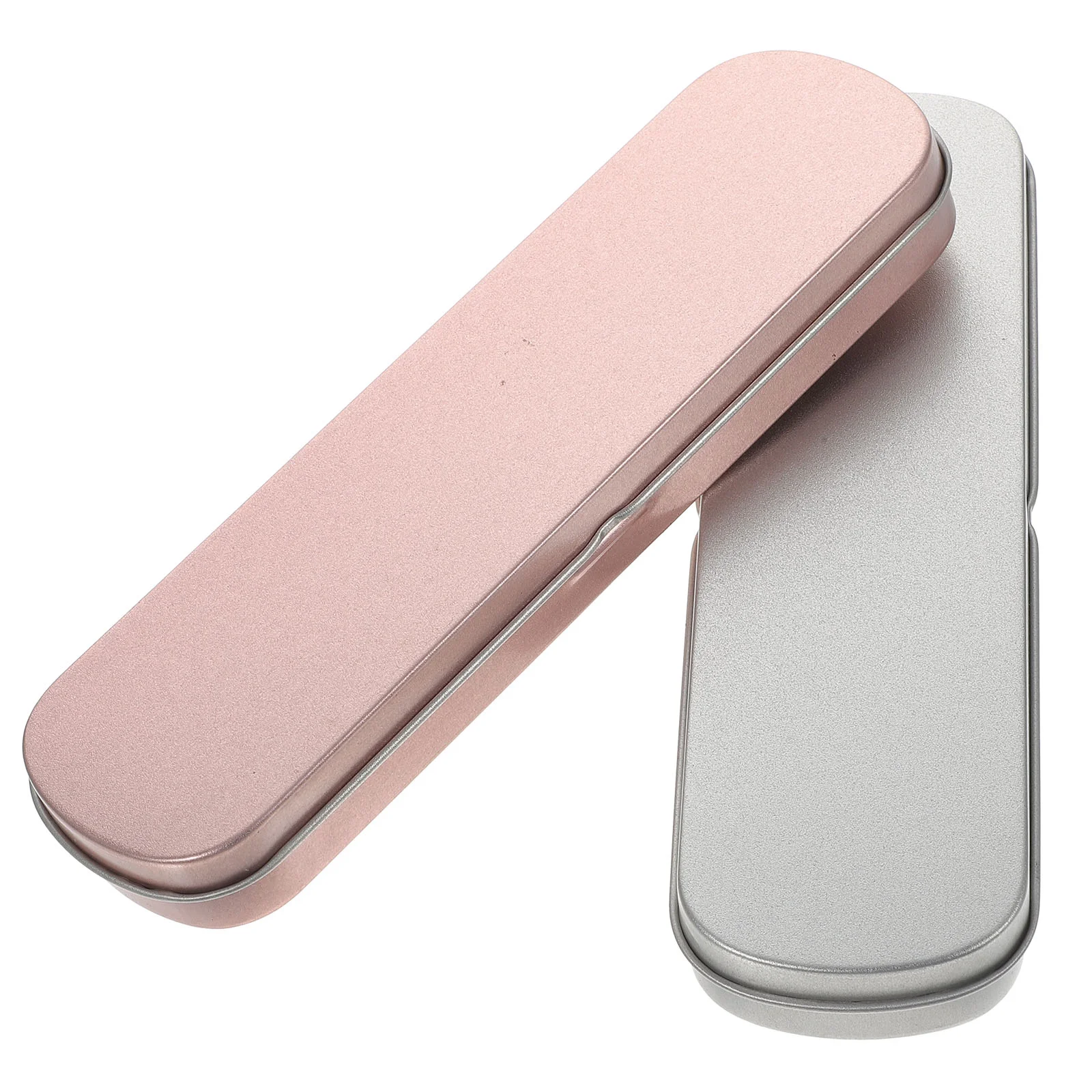 

2 Pcs Container Metal Box Pencil Case Child School Supplies for Kids Flat Holders